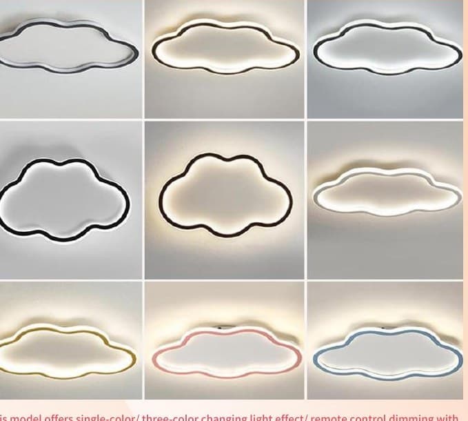 QS-XDD-WHYD-046 Side-lit cloud-shaped ceiling lamp