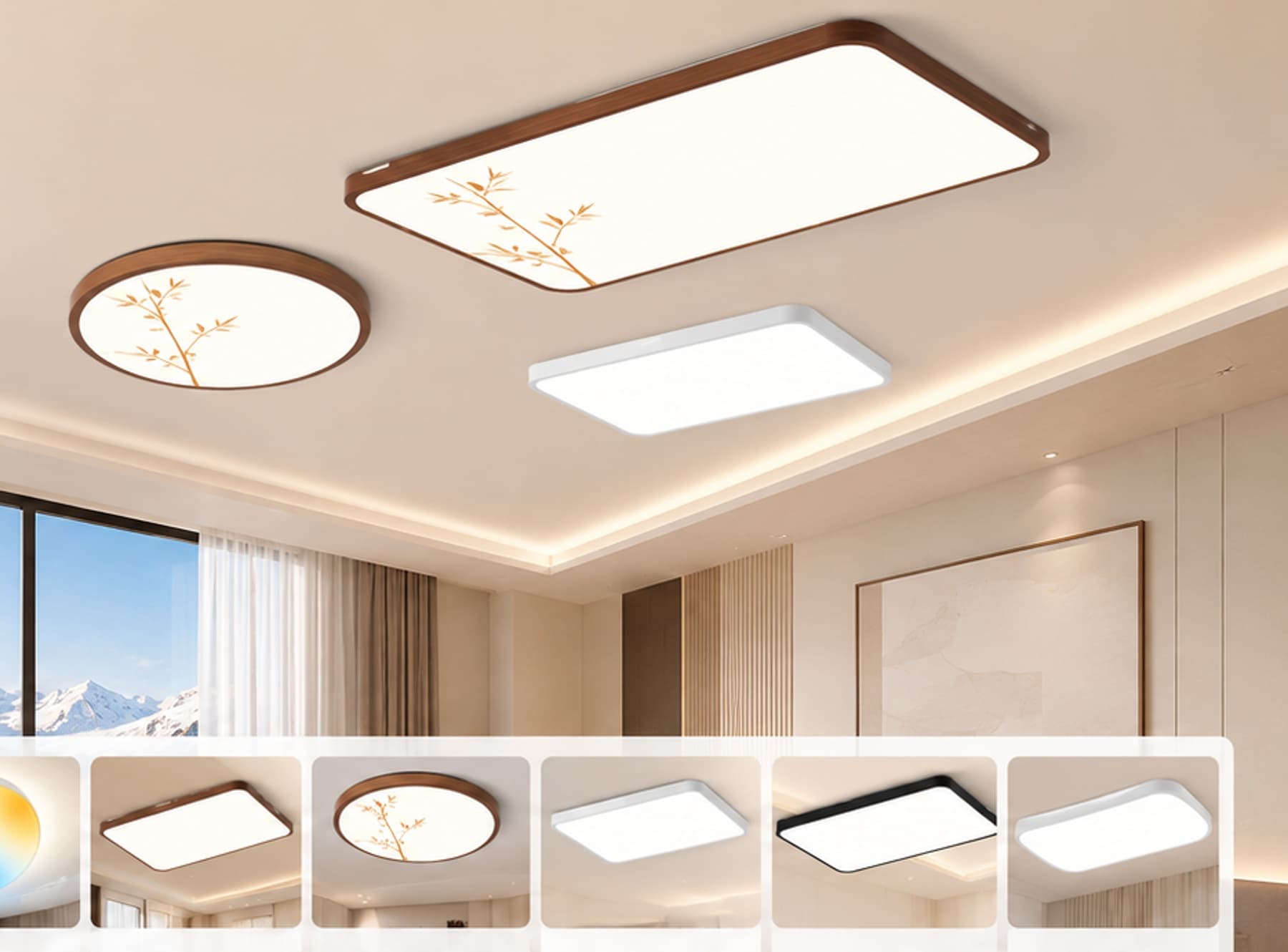 Growcean ceiling lights in a modern interior